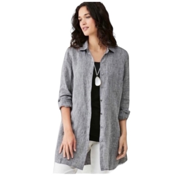 J. Jill Love Linen Button Front Shirt Top Sz XLP - Picture 1 of 6